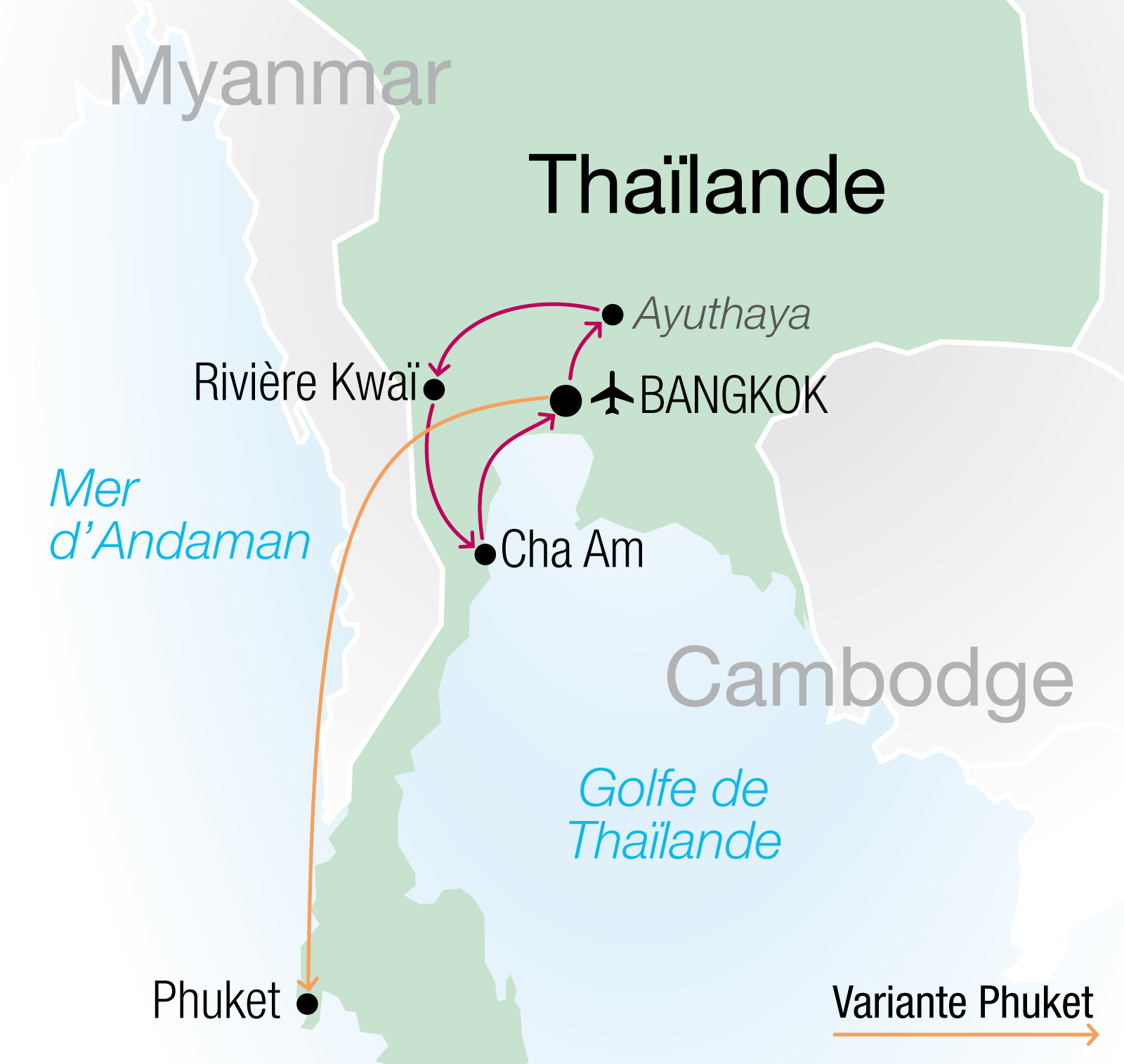 Circuits en thailande famille